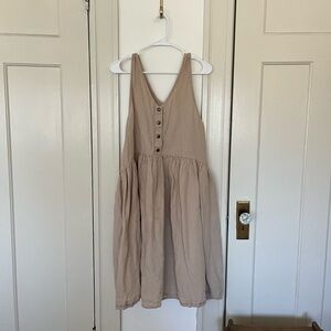 Not perfect linen snap front dress
